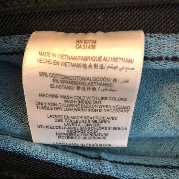 BCBGMAXAZRIA Raised Seam Jean Leggings Size M Indigo - Picture 6 of 6